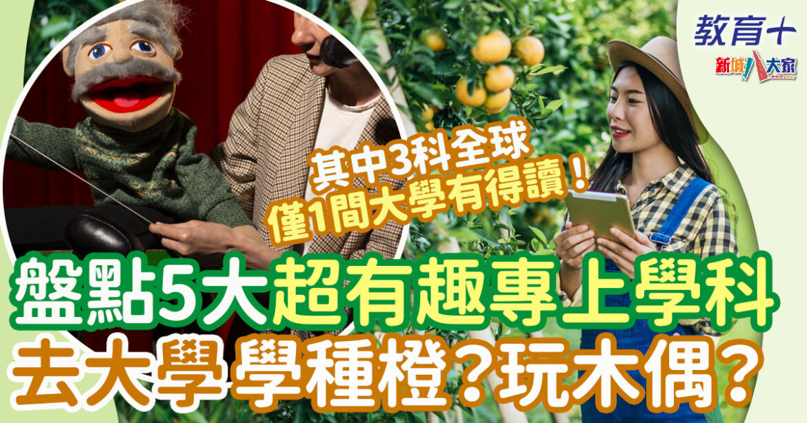 盤點5大超奇特學科 專門學種橙?玩木偶？全球呢間大學有得讀！