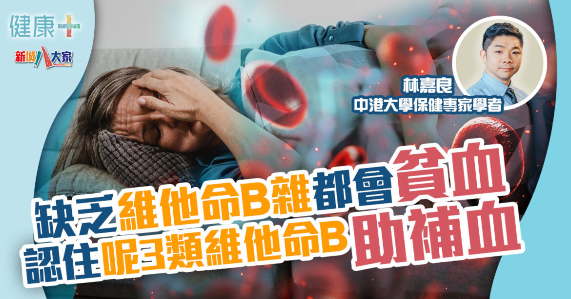 保健專家｜缺乏維他命B雜都會貧血！認住呢3類維他命B助補血