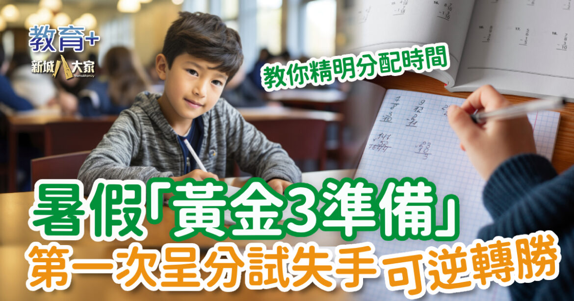 升中準備｜暑假「黃金3準備」 第一次呈分試失手可逆轉勝