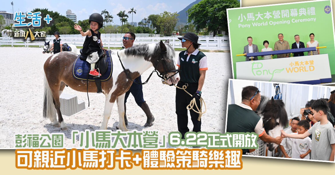 彭福公園「小馬大本營」6.22正式開放 可親近小馬打卡+體驗策騎樂趣