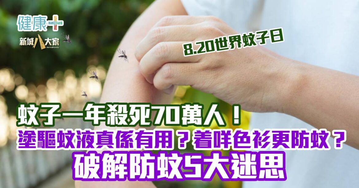 世界蚊子日｜每年叮死70萬人！破解防蚊5大迷思 專家教你正確避蚊
