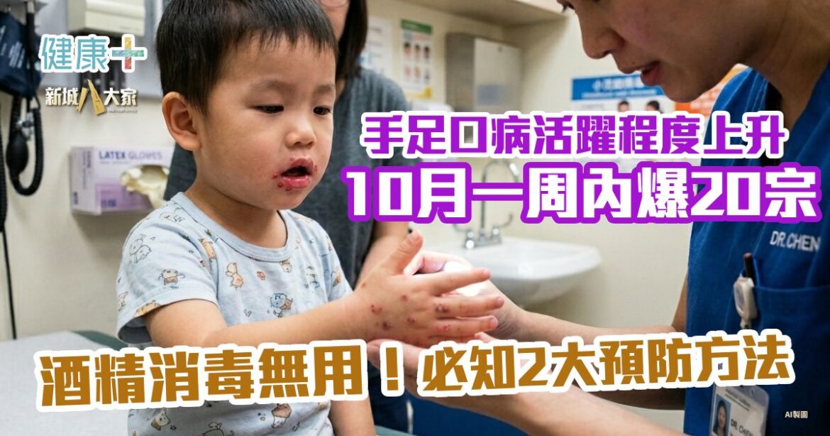 手足口病活躍程度上升 10月一周內爆20宗 酒精消毒無用 必知預防方法
